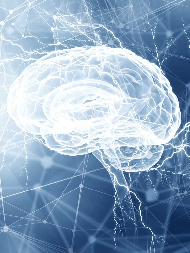 brain computer interface illustration human brain